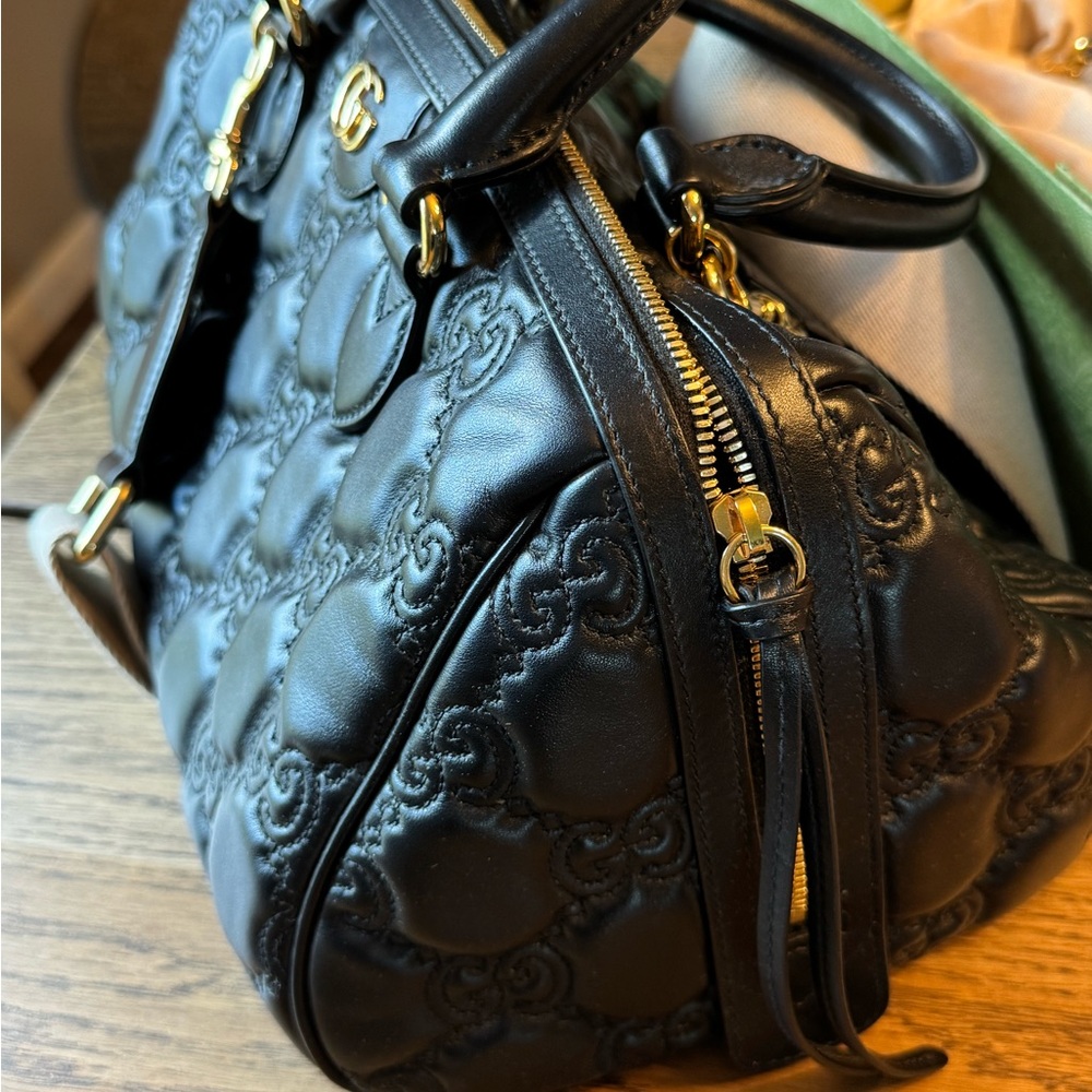 Gucci GG Matelass Black Quilted Leather Handbag medium - Picture 4 of 14